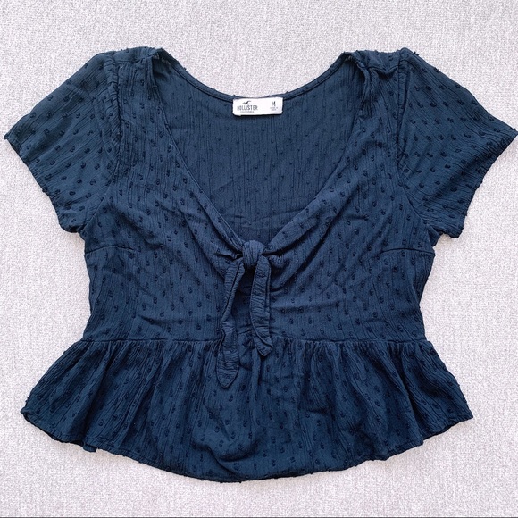 Hollister blouse navy blue size M - Picture 1 of 2